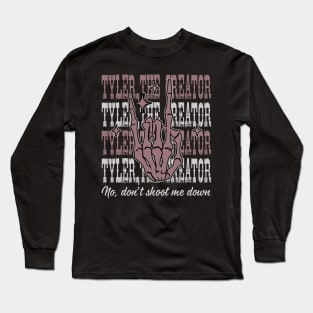 No, don't shoot me down Skeleton Country Music Lyrics Long Sleeve T-Shirt